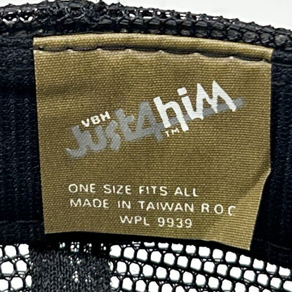 Vintage US Army Trucker Hat Cap Black 80s Camouflage Military Mesh Snapback