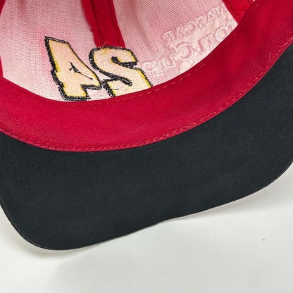 Vintage 90s NASCAR Jeff Gordon Hat Baseball Cap 1995 Winston Cup Snapback Red