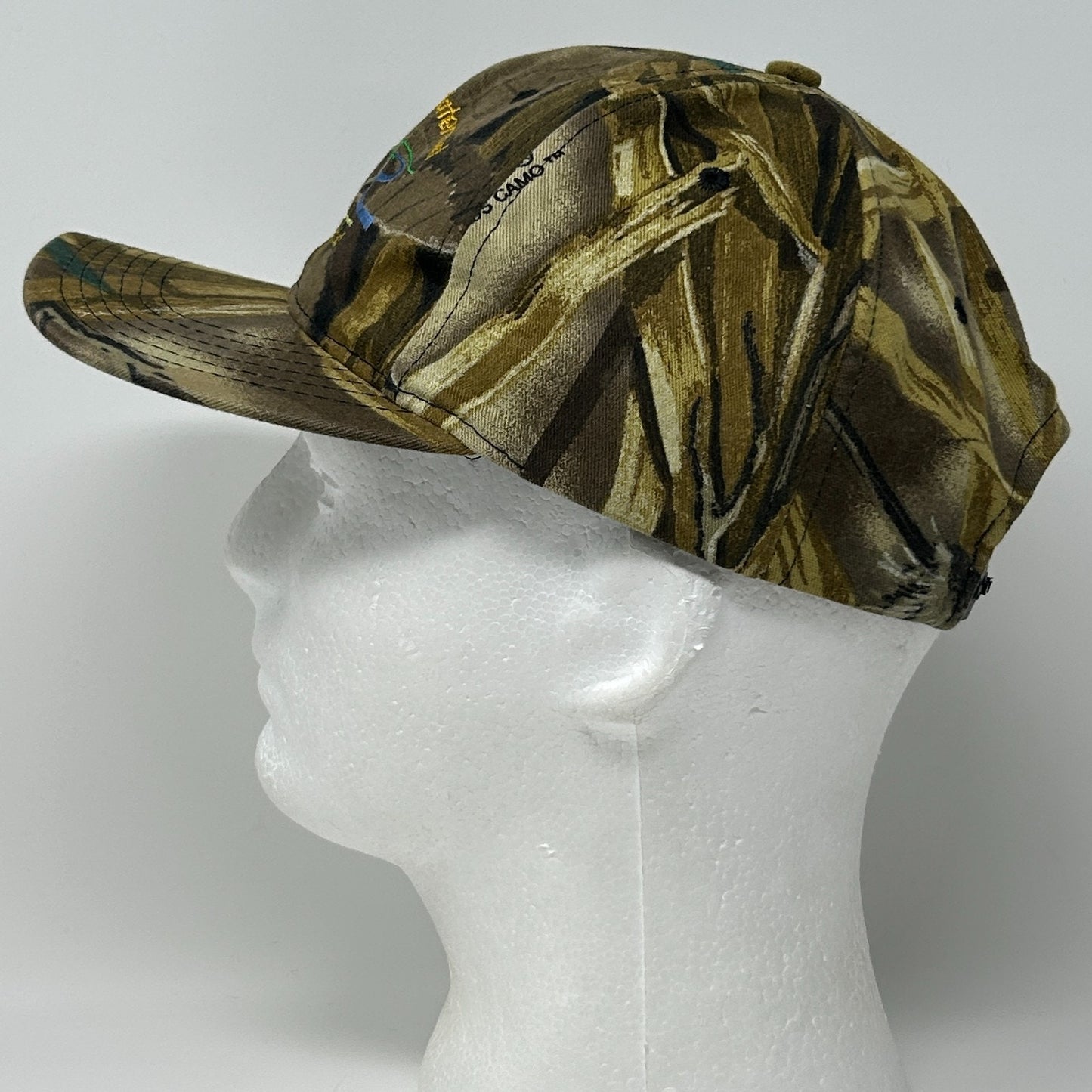 Vintage 90s Ducks Unlimited Hat Baseball Cap Waterfowl Camouflage Snapback Beige