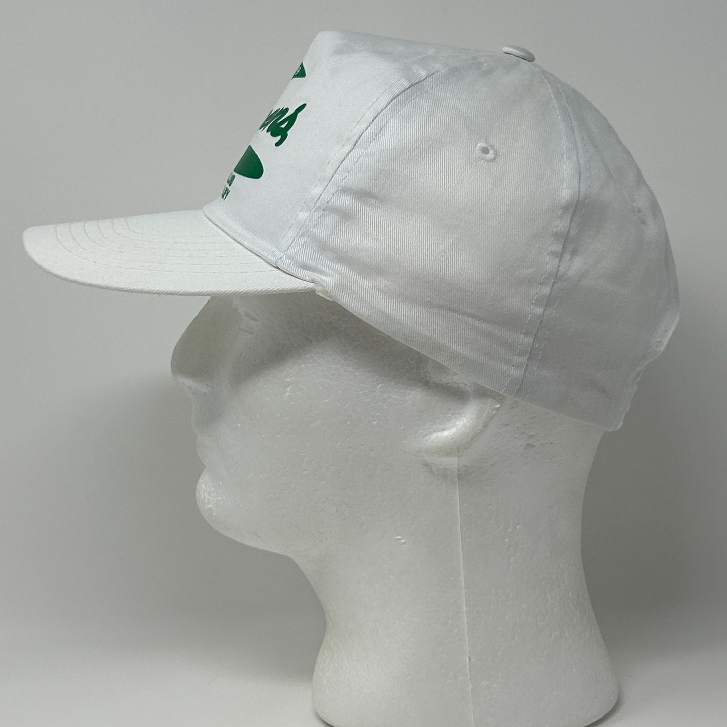 Vintage 90s Greens Supper Club Green Valley Hat Baseball Cap Golf Snapback White