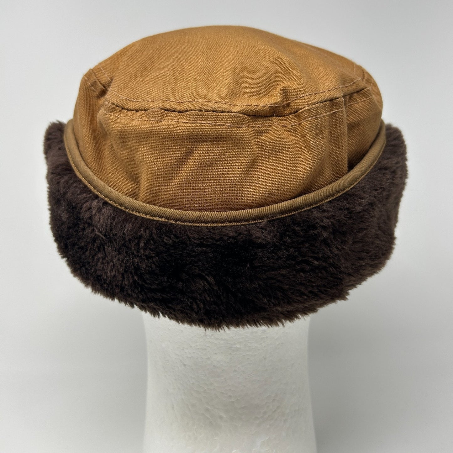 Broner Canvas Trapper Hat Baseball Cap Hunter Hunting Ear Flap Brown L Large - Neon Vintage