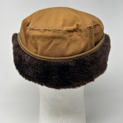 Broner Canvas Trapper Hat Baseball Cap Hunter Hunting Ear Flap Brown L Large - Neon Vintage