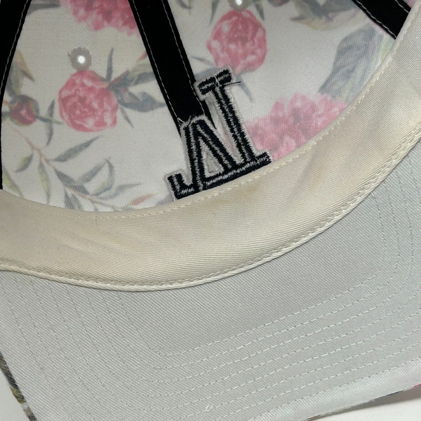 Gorra de béisbol para mujer de Los Angeles LA Dodgers con flores florales 47 Brand MLB blanca