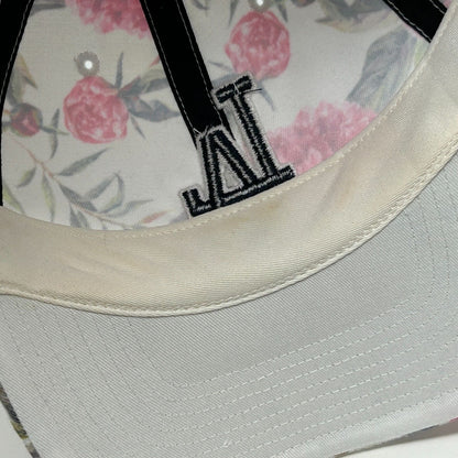 Gorra de béisbol para mujer de Los Angeles LA Dodgers con flores florales 47 Brand MLB blanca