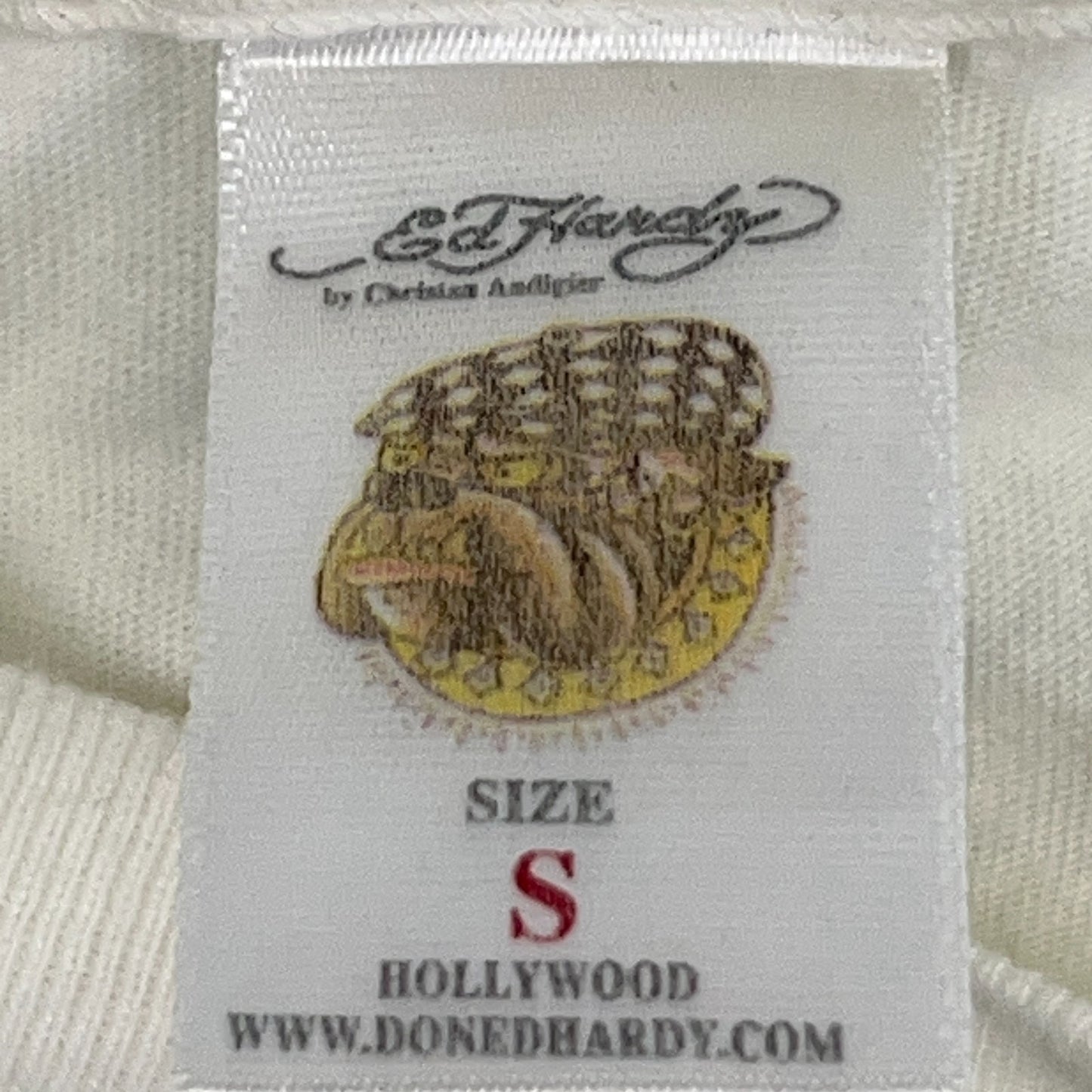 Ed Hardy Watches Smet Ripper T Shirt Christian Audigier USA Made White S Small