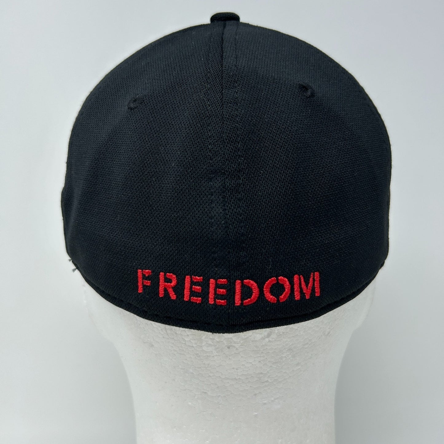 Under Armour UA Freedom Hat Baseball Cap Patriotic USA Black Flex Fitted S-M