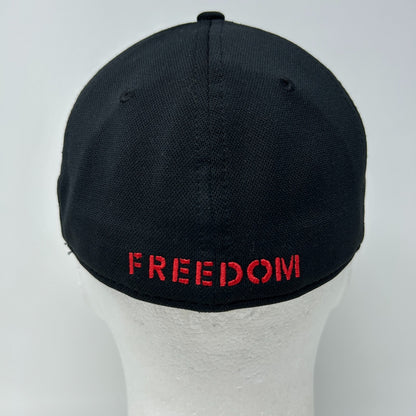 Under Armour UA Freedom Hat Baseball Cap Patriotic USA Black Flex Fitted S-M