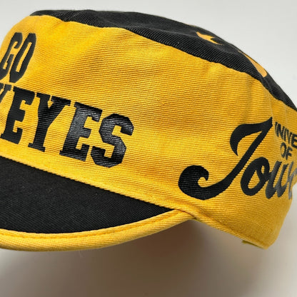 Vintage 80s University of Iowa Hawkeyes Painters Hat Baseball Cap Yellow 7 1/2 - Neon Vintage