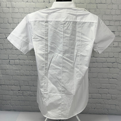 Quartermaster Law Pro Button Front Shirt L Large 16-16 1/2 White Police Security