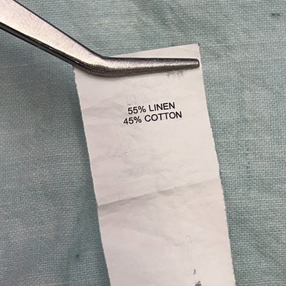 Lucky Brand Pearl Snap Button Front Shirt Blue Linen Blend Short Sleeve 2XL XXL