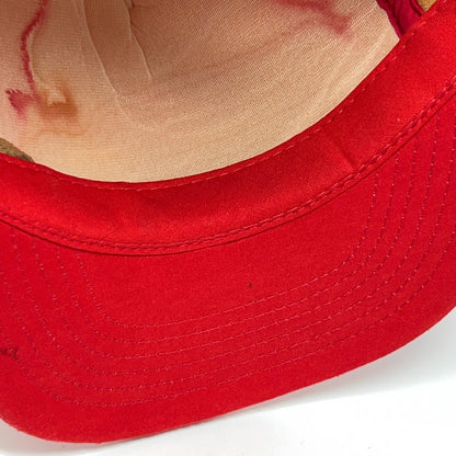 Vintage 80s Stevenson Trucking Trucker Hat Baseball Cap Vandalia MO Snapback Red