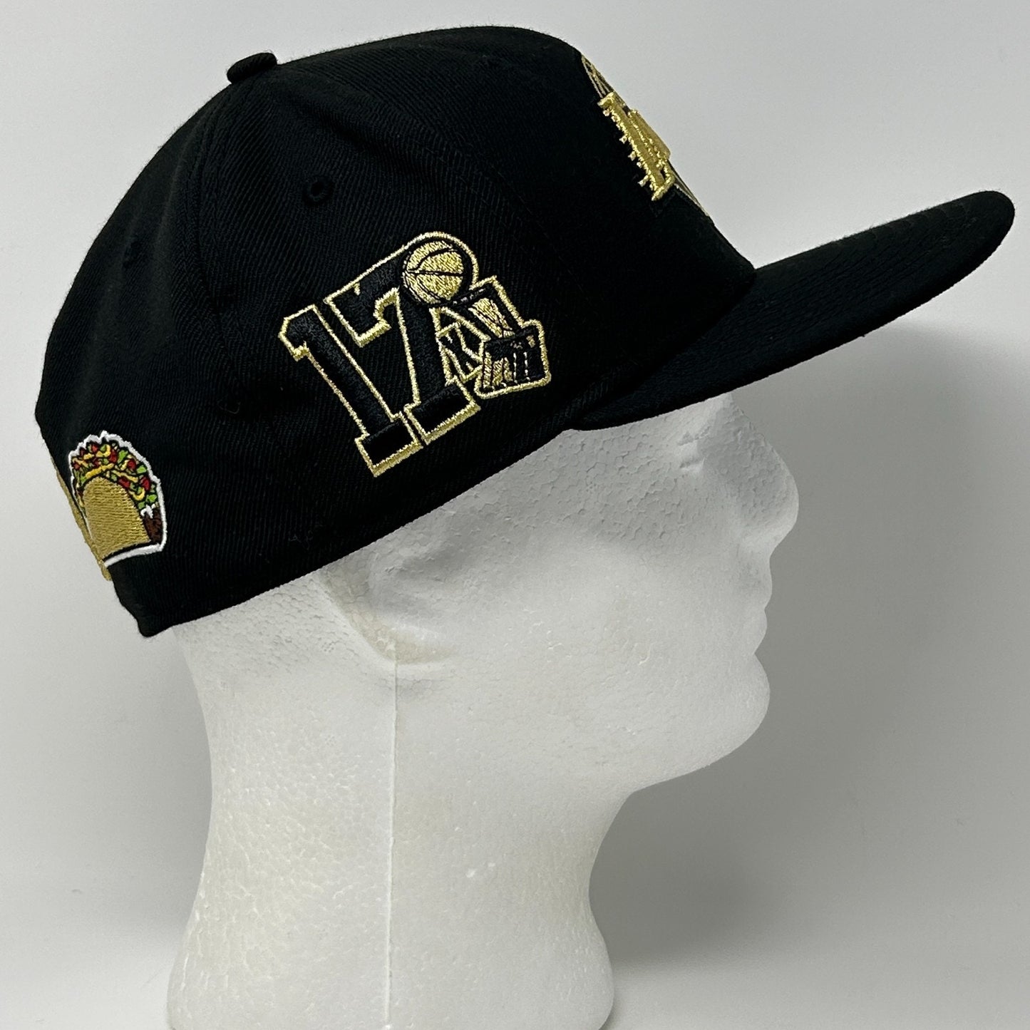 Los Angeles LA Lakers Hat Cap Taco Palm Tree 17x NBA New Era Black Fitted 7 1/2