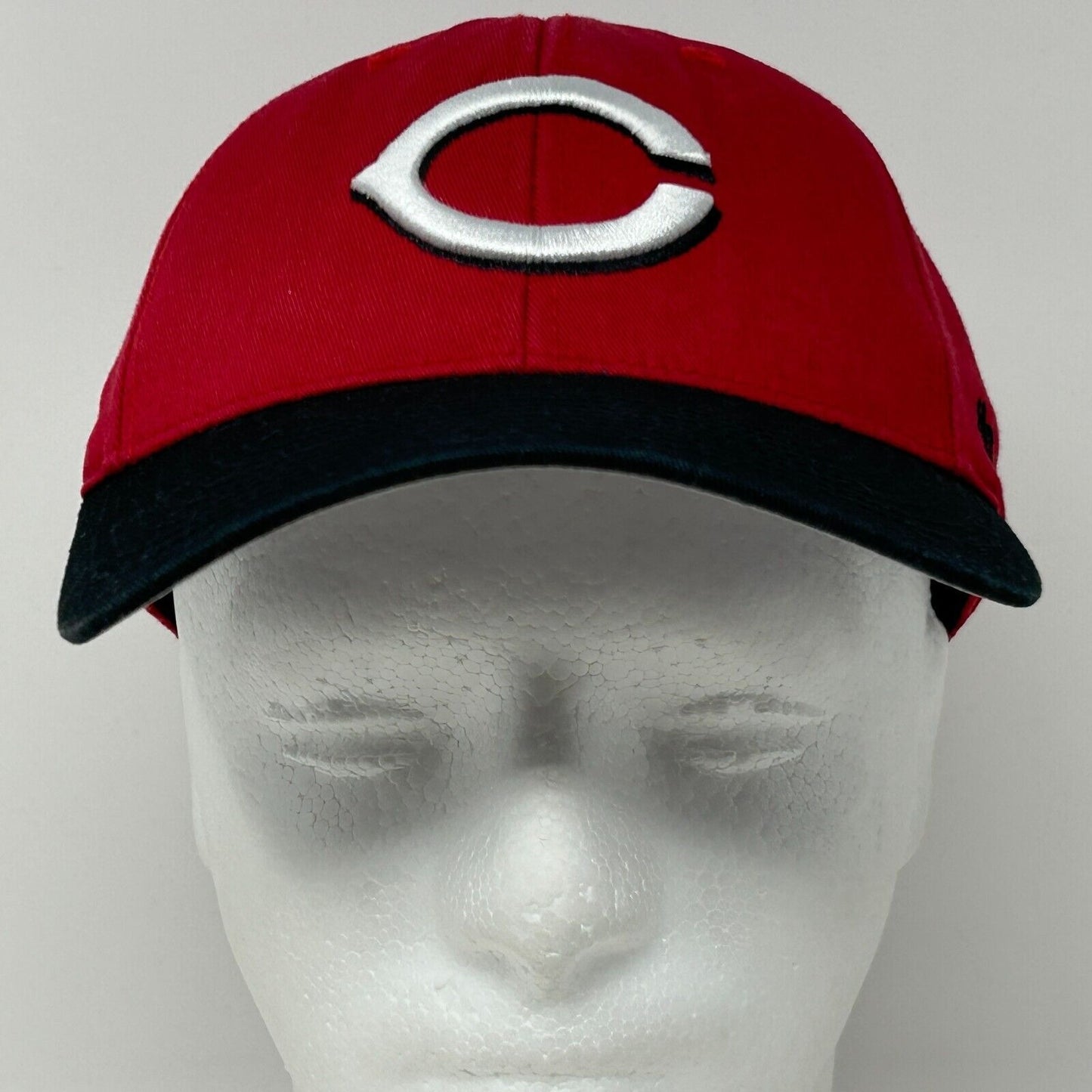 Gorra de béisbol de los Cincinnati Reds, gorra roja de seis paneles con cierre trasero tipo snapback de la marca 47 OSFA