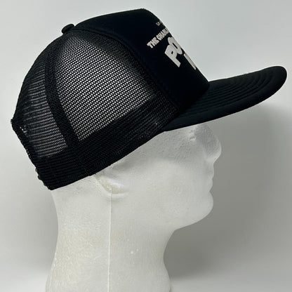 Vintage 80s Charlie Daniels Band Trucker Hat Cap Powder Keg Mesh Snapback Black