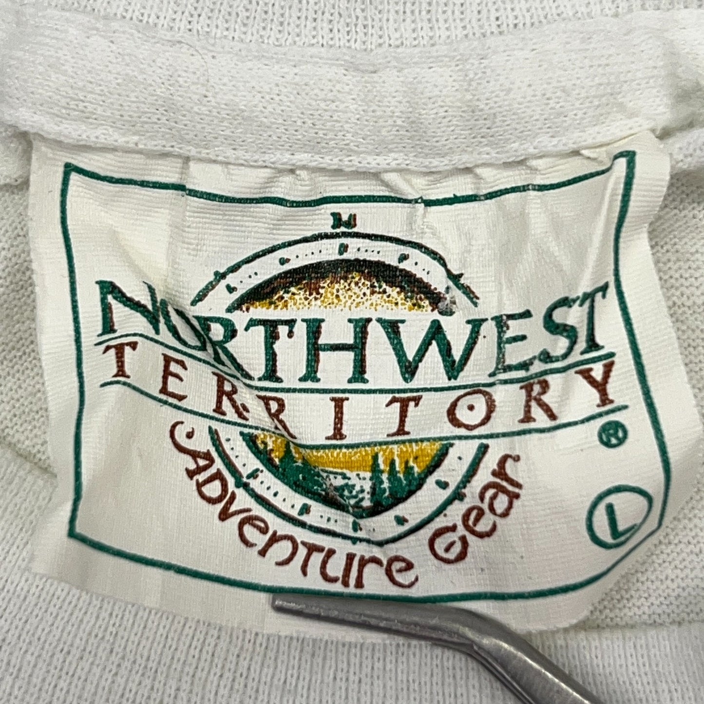 Vintage 90s Northwest Territory Adventure Gear T Shirt Bald Eagle White M Medium
