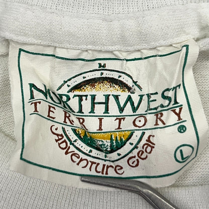 Vintage 90s Northwest Territory Adventure Gear T Shirt Bald Eagle White M Medium