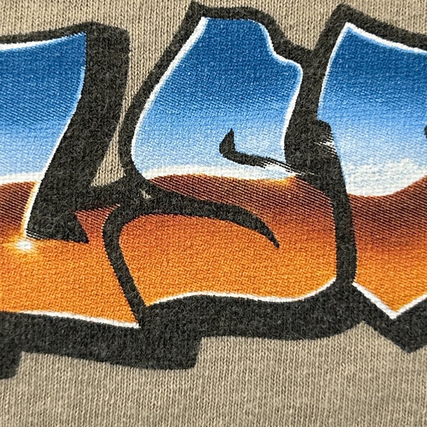 Full Send Graffiti T Shirt Nelk Boys Spellout Streetwear Tee Beige XL X-Large