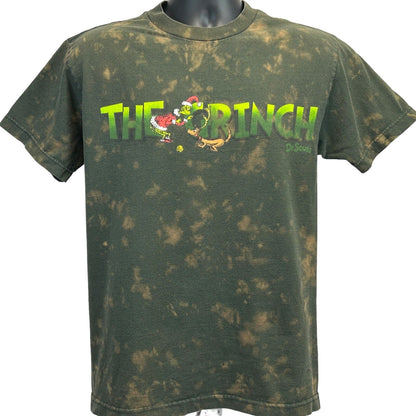 Vintage Y2Ks Dr Seuss The Grinch Christmas T Shirt Holiday Green Unisex M Medium