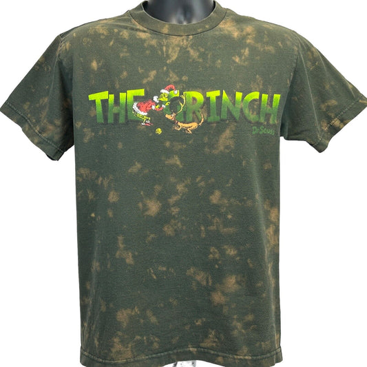 Vintage Y2Ks Dr Seuss The Grinch Christmas T Shirt Holiday Green Unisex M Medium