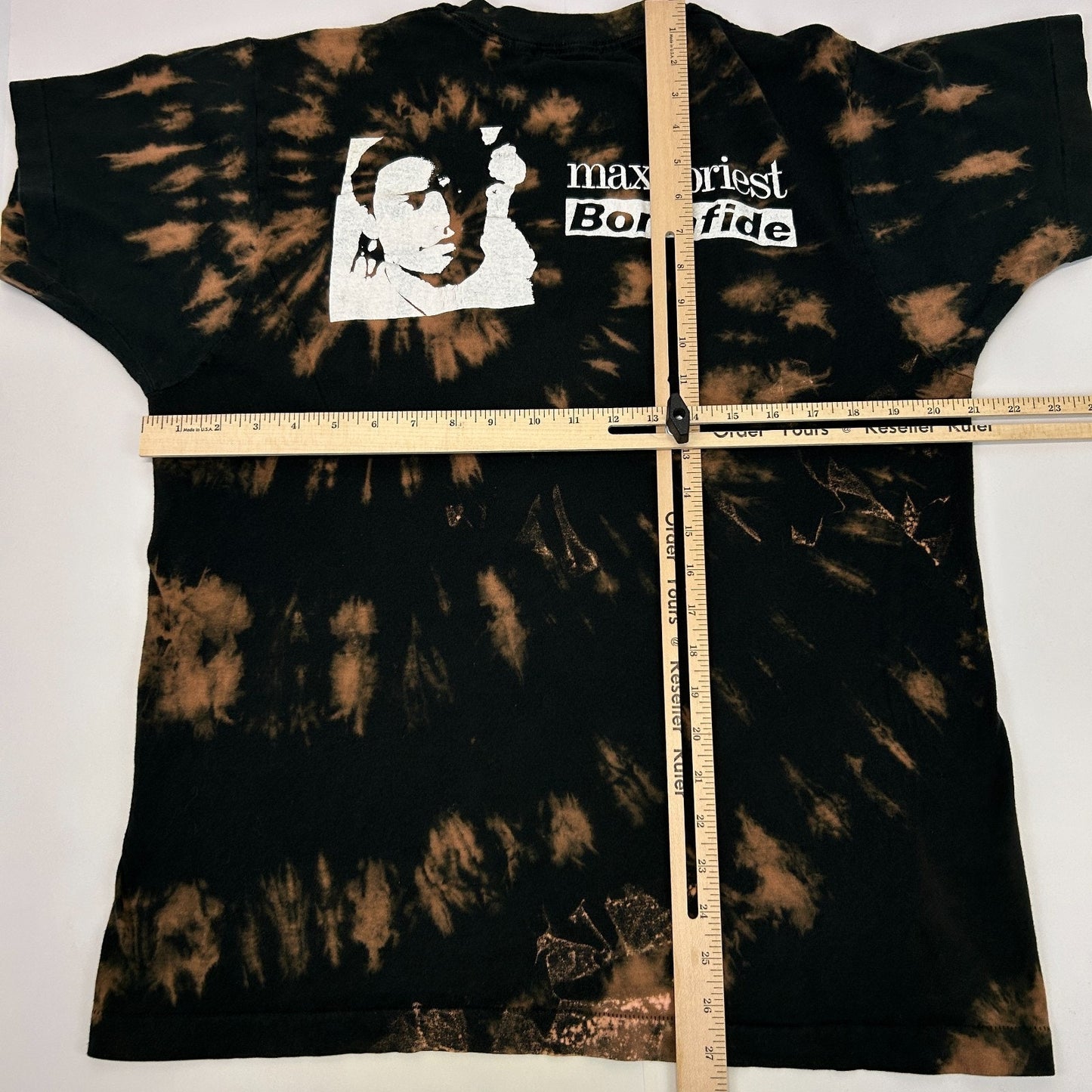 Vintage 90s Maxi Priest Bonafide T Shirt Reggae Tie Dye Black Tee Mens L Large