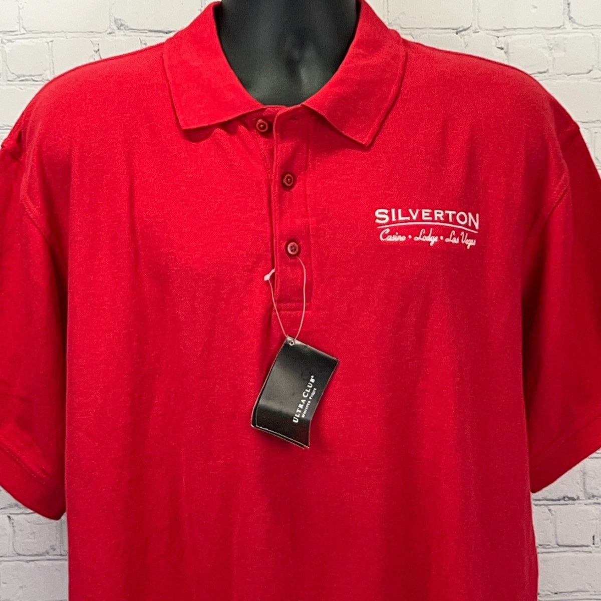 Silverton Casino Lodge Las Vegas Polo Shirt L Large Red NWT Embroidered Resort - Neon Vintage