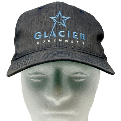 Glacier Northwest Snapback Hat Vintage 90s Ready Mix Concrete Blue Baseball Cap