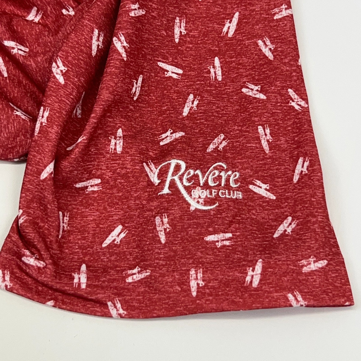 Johnnie-O Exeter Revere Golf Club Las Vegas Polo L Large Red Surfboard Print - Neon Vintage