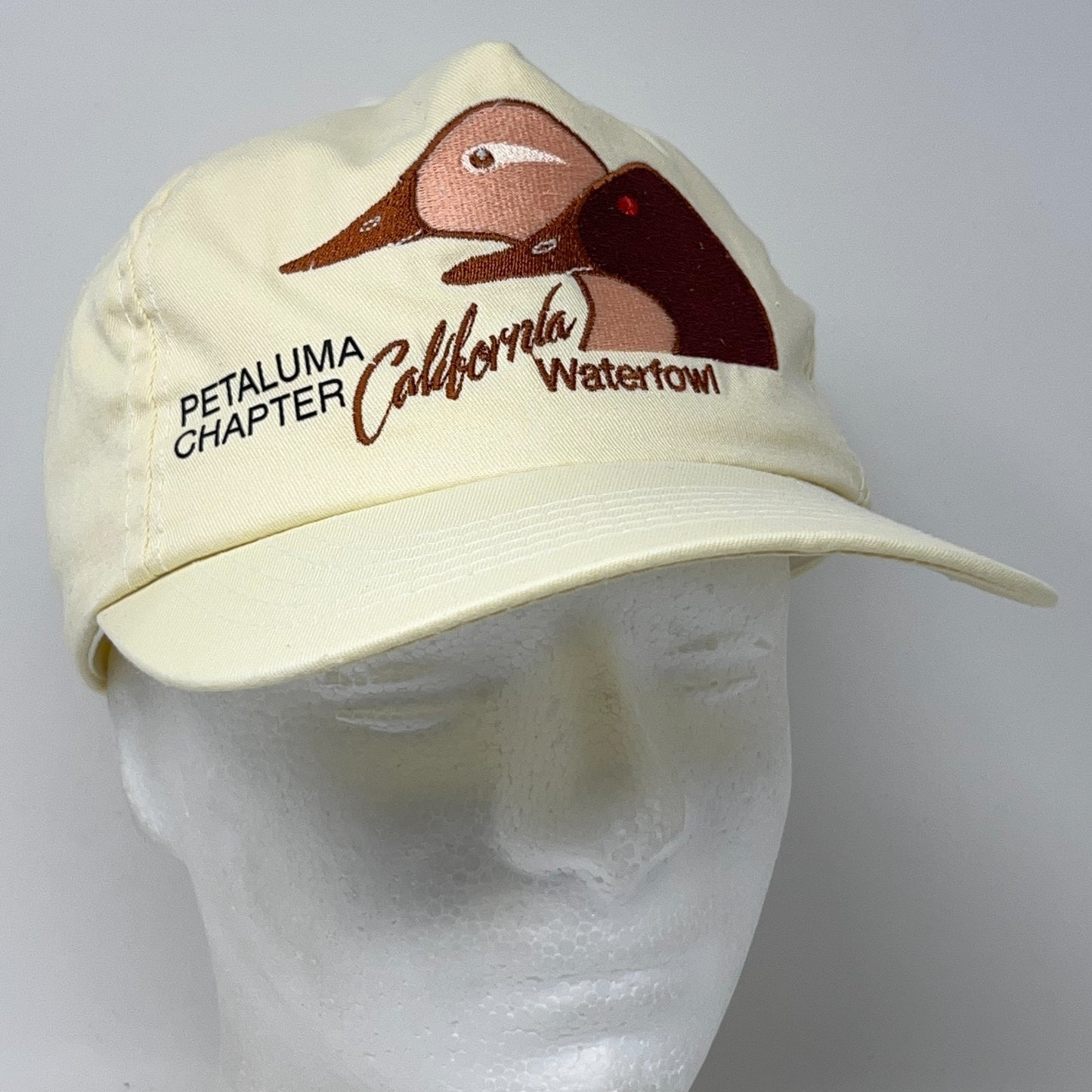 Vintage 90s  Hat Baseball Cap Duck Hunting Petaluma Yellow