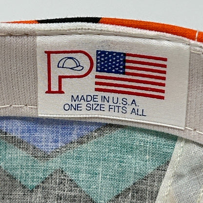 Vintage Beach Club Long Bill Dad Hat Cap Flex Fitted M-L Green 80s Tropical