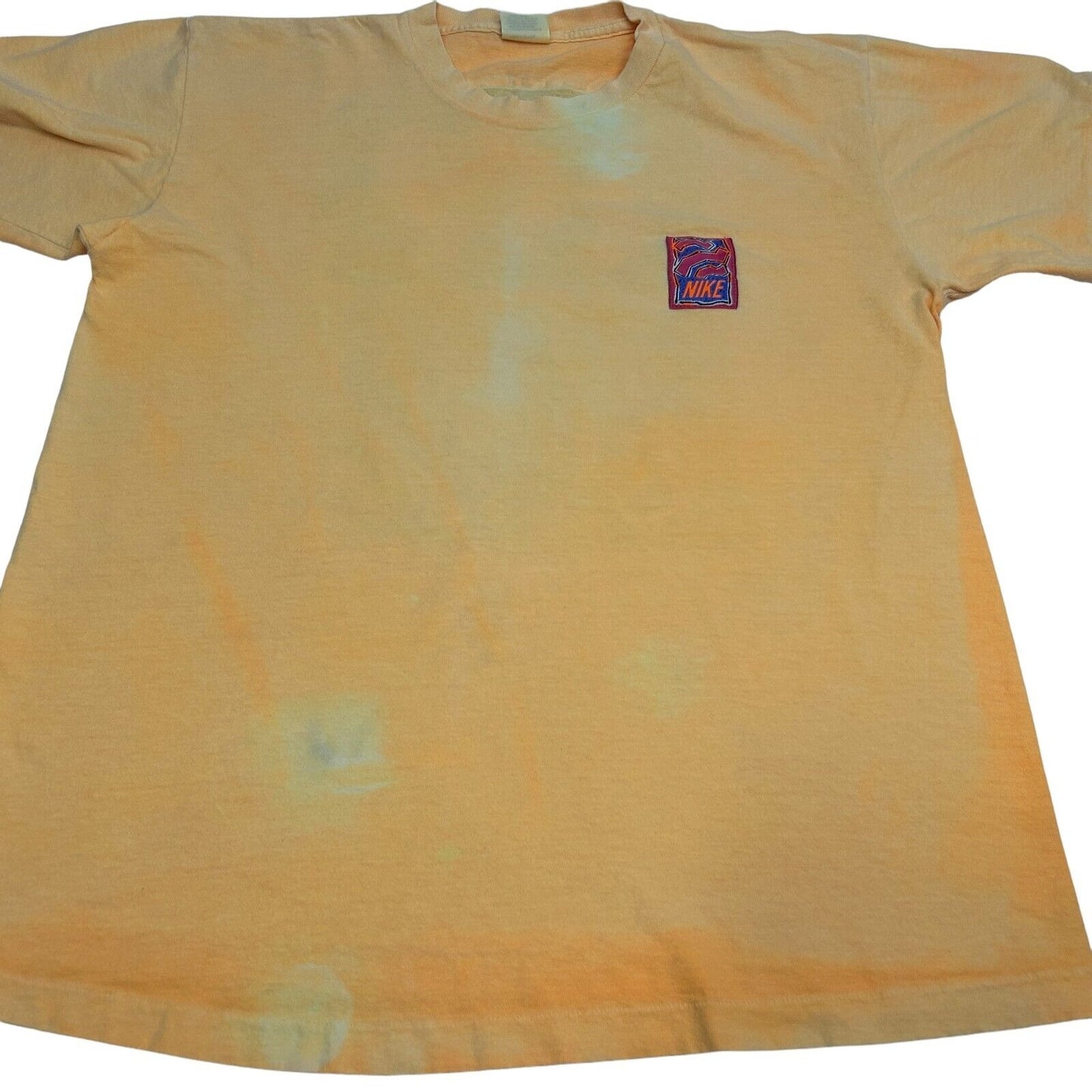 Camiseta Nike Vintage de los años 90, talla mediana, fabricada en EE. UU., con costuras simples, para hombre, color naranja