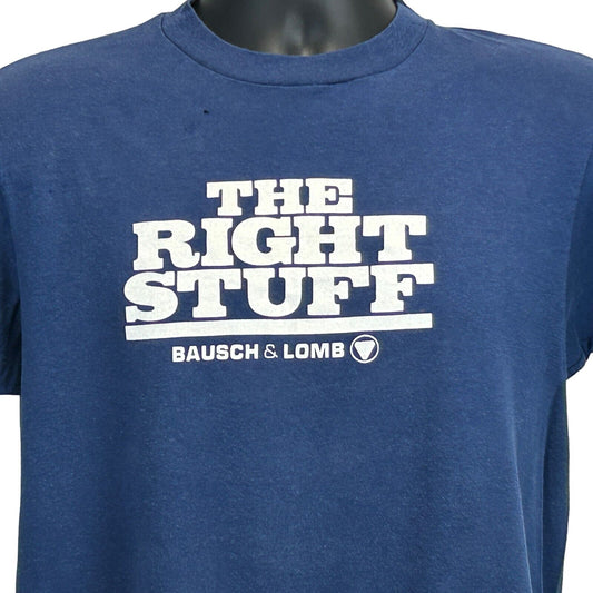 The Right Stuff Movie Vintage 80s T Shirt Medium Bausch & Lomb Film Made In USA