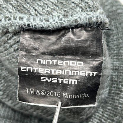 Nintendo NES Controller Beanie Winter Hat Toque Video Gamer Flip Cuffed Gray