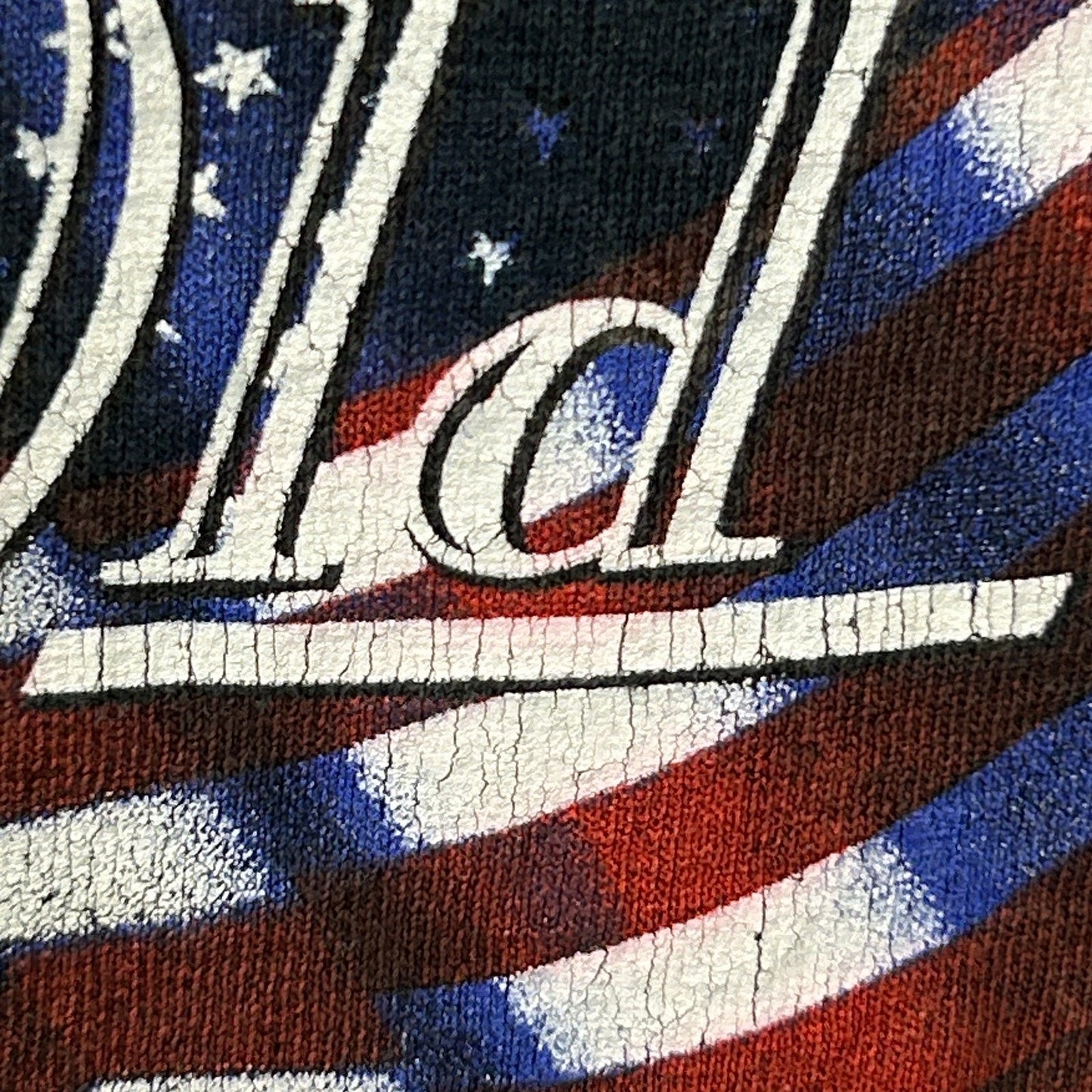 Vintage Old Glory 1776 T Shirt Mens XL X-Large Black 90s American Flag Patriotic