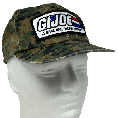 Vintage GI Joe Camo Youth Baseball Hat Cap Green Digital Camouflage Snapback