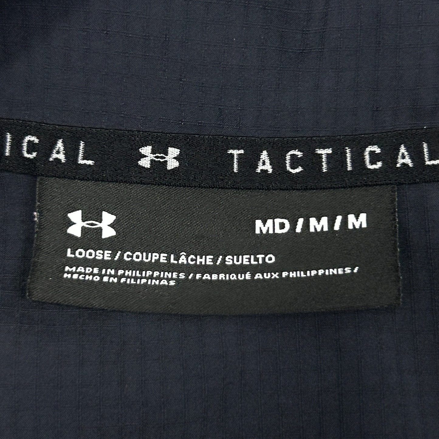 Under Armour Tactical Combat 1/4 Quarter Zip Shirt Blue Loose 1351792 M Medium