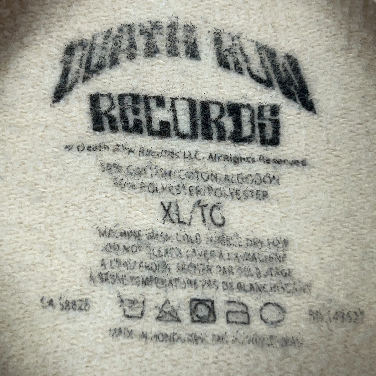Death Row Records Doberman Dogs Crewneck Sweatshirt XL X-Large Cream Hip Hop Rap
