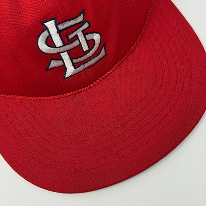 Vintage 80s St Louis Cardinals Trucker Hat Baseball Cap Amoco Oil Snapback Red