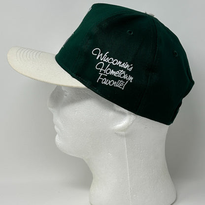 Vintage 90s Milwaukee Bucks Hat Baseball Cap Milwaukees Pickles Snapback Green