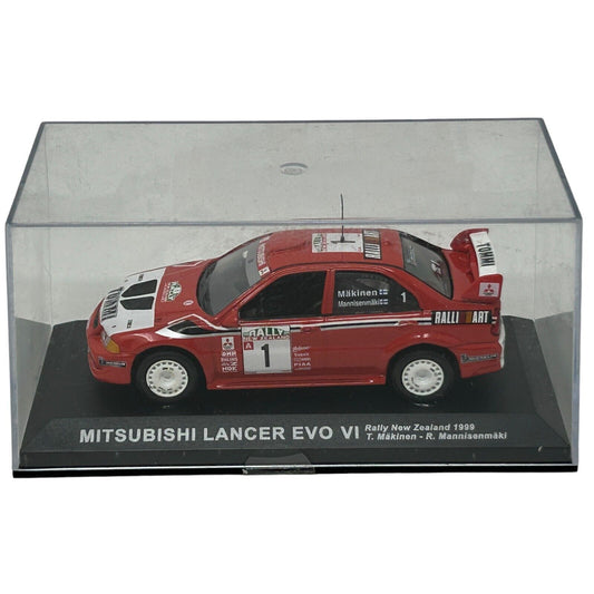 Mitsubishi Lancer EVO VI 1999 New Zealand Rally Diecast Race Car 1/43 Altaya Red