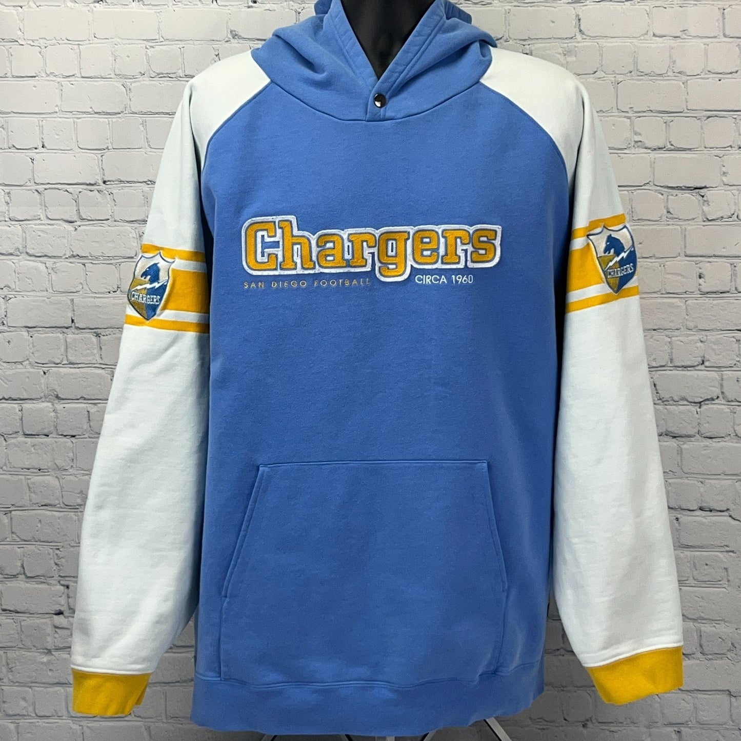 Los Angeles LA Chargers Hoodie Hooded Sweatshirt San Diego Reebok Blue 3XL XXXL