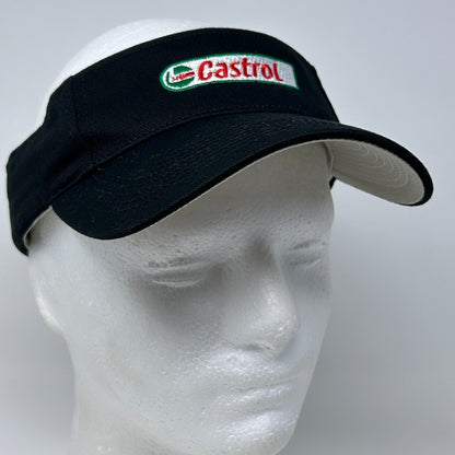 Castrol Oil Visor Hat Cap Mechanic Auto Repair Black Strapback