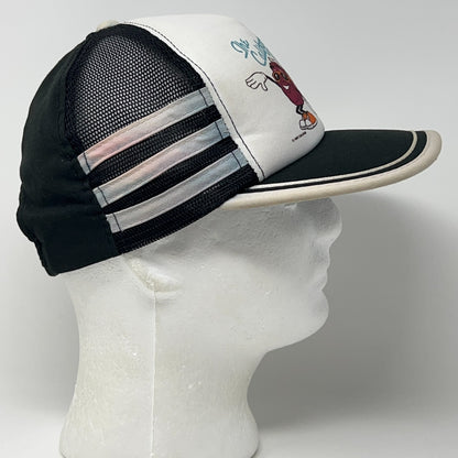 Vintage 80s The California Raisins Trucker Hat Baseball Cap 3 Stripe Black 1987