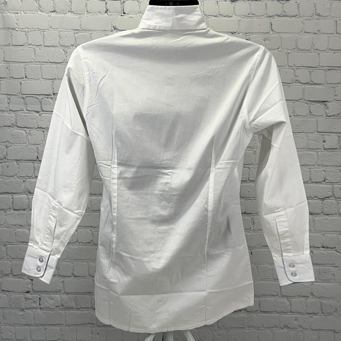 WOW Winners Outerwear Show Shirt Womens M Medium 8-10 White Blue Livestock Horse