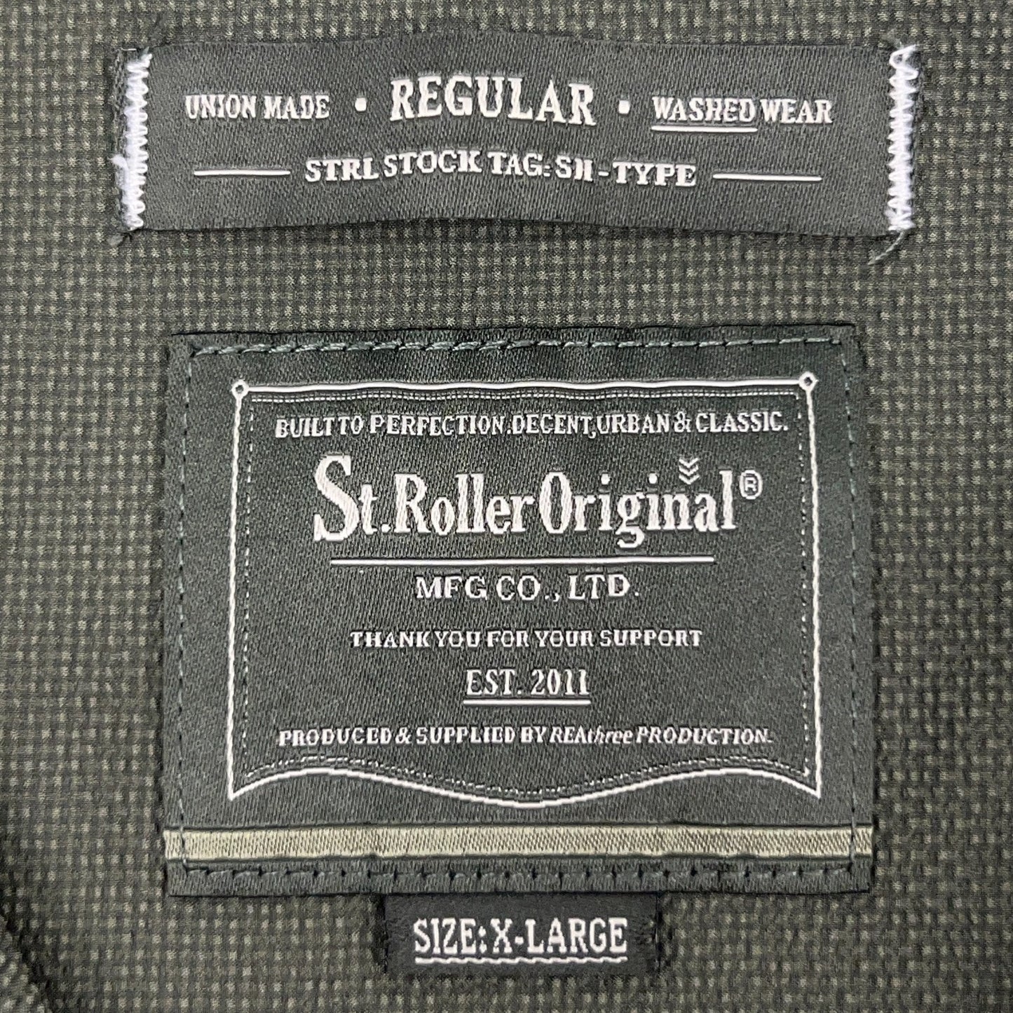 St Roller Original Button Front Camp Shirt XL X-Large Green Saint Roller STRL