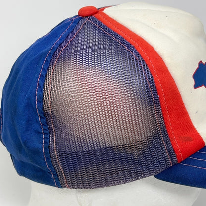 Vintage 80s Bass Cat Fishing Boats Trucker Hat Baseball Cap Mesh Snapback Blue