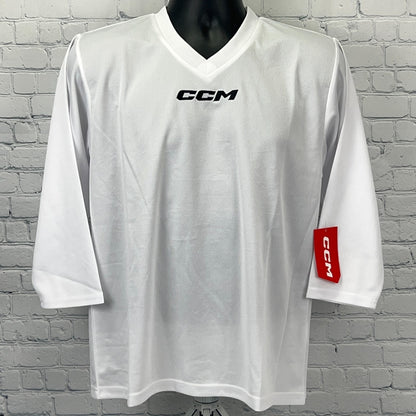 CCM Quicklite 5000 Junior Practice Hockey Jersey Shirt S-M Small-Medium White