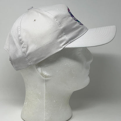 Vintage Harrah's Laughlin Casino Hat Baseball Cap White Snapback Logo Nevada