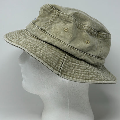 Vintage 90s Culvers Restaurant Bucket Hat Beige Fishermans Hat Pail Hat L-XL