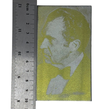 Vintage President Richard M Nixon Newspaper Metal Printing Plate Photograph 1971