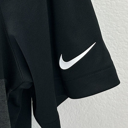 Las Vegas Raiders Polo Shirt Black Striped NFL On Field SS Nike Dri Fit L Large